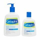 loção de limpeza pele sensível 473ml + loção de limpeza pele sensível 237ml