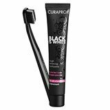 black is white pasta de dentes branqueadora com carvão ativado 90ml + escova