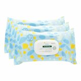 Klorane Baby Body Cleasing Wipes Face, Hands and Diaper Area 3x70 Wipes