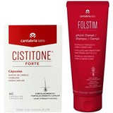 cistitone forte  60 cápsulas + folstim champô fortificante 125ml