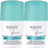 duo desodorizante antitranspirante 48h anti-manchas brancas e amarelas 2x50ml