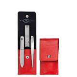 Manicure Set Red Leather