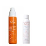 spray solar de corpo pele sensível spf50+ 200ml + água termal 150ml