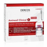 Dercos Aminexil Clinical 5 Anti-Queda para Mulher 12 ampolas