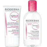 Bioderma Sensibio ar bb cream peles com vermelhidão 40ml + sensibio água micelar ar 250ml