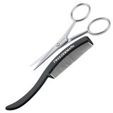 Gear Moustache and Beard Scissors with Comb Set