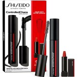 Shiseido Controlled Chaos Mascaraink 01 Black Pulse 8.5 G + Mini Lipstick 416 (Red Shift)