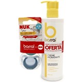 Barral Babyprotect Moisturizer Cream 400 mL + Nuk Shoother 6-18m   