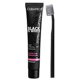 Curaprox - Black Is White Whitening Toothpaste with Activated Carbon 90 mL + Toothbrush 1 un.