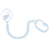Nuk - Rose & Blue Band for Soothers with a Ring 1 un. Blue