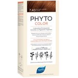 Phyto - Phytocolor Tinte Permanente 7.43 Rubio Cobrizo Dorado 1 un. 7.43 Golden Coppery Blonde