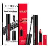 Shiseido - Controlled Chaos MascaraInk 01 Black 8.5 g + Gel Mini Lipstick 416 (Red Shift) 1 un.