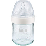 Nuk - Nature Sense Glass Baby Bottle with Teat 120mL S (0-6M)