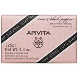 Apivita - Natural Rose and Black Pepper Soap 125g
