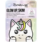 The Creme Shop - ¡Brilla, piel! Cara de unicornio animada Mask - Shimmery Rainbow Pearl 1 un.