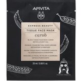 Apivita - Express Beauty Carob Tissue Mask Detox and Purifying 20mL Expiration Date: 2024-06-24