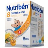 Nutriben - 8 Cereals & Honey with Adapted Milk 600g Expiration Date: 2024-06-26