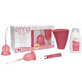 Enna - 2 Menstr.cups Size S + Applicator + Steriliser/transporter Box + Moisturizing 1&nbsp;un. S