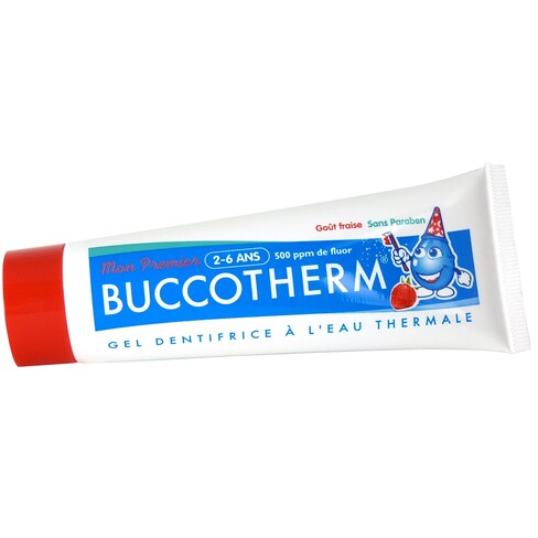 Buccotherm - Pasta dentífrica natural de fresa para niños de 2 a 6 años 50 ml