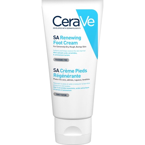 CeraVe - Crème Rénovatrice pour les Pieds Peaux Sèches et Rugueuses à l'Acide Salicylique