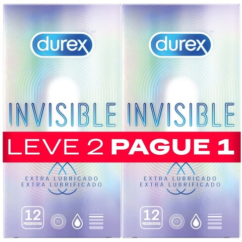 Durex - Invisible Extra Lubricated Condoms 12 + 12 un.