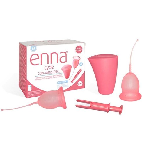 Enna - 2 Copos Menstruais + Aplicador + Caixa Esterilizadora e de Transporte