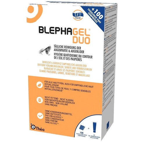 Labs Thea - Blephagel Duo Gel Eyelids and Eyelashes Hygiene (Gel 30 G + 100 Compresses)