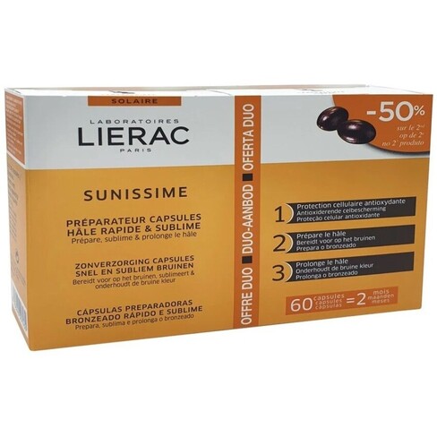Lierac - Sunissime Solaire Duo 30 Capsulas 50% Desconto na 2ª Unidade