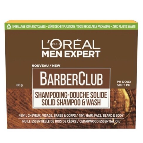 LOreal Paris - Men Expert Barber Club Solid Shampoo 4 in 1
