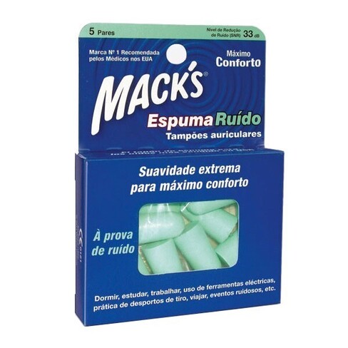 Macks - Espuma Ruído Tampões Auriculares 