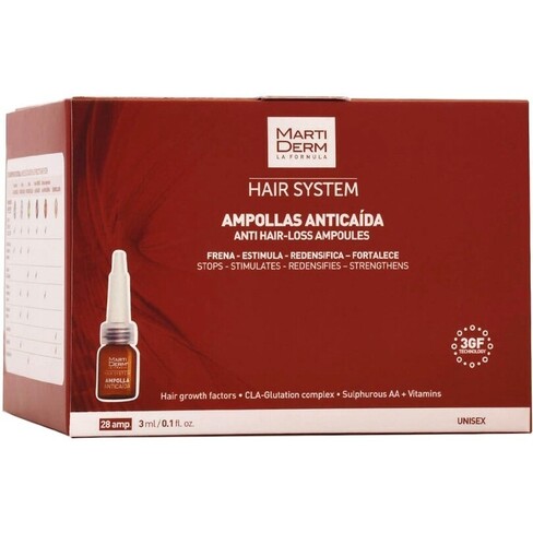 Martiderm - Hair System 3 gf Ampolas Anti-Queda de Cabelo 