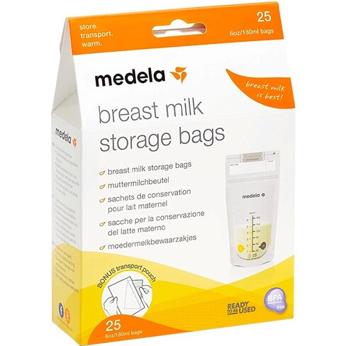Sachets de conservations pour lait maternel 6 oz - 180 ml