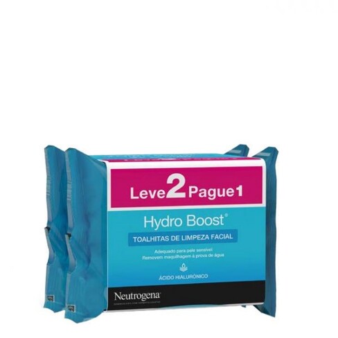 Neutrogena - Toallitas limpiadoras faciales Hydro boost 2x25toalhitas