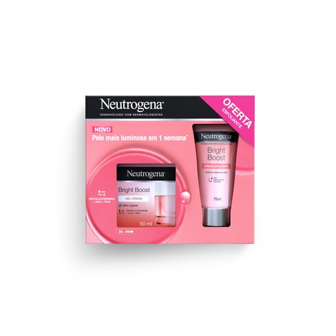 Neutrogena - Bright Boost Gel-Cream 50 mL + Esfoliante 75 mL