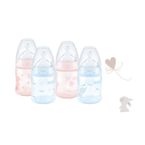 Rose & Blue First Choice Baby Bottle in Silicone 0-6months- United