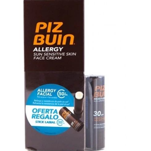 Piz Buin Allergy Sonnencreme LSF 50 + Lippenstift Geschenk-Set – 50 Ml, Hergestellt In Italien