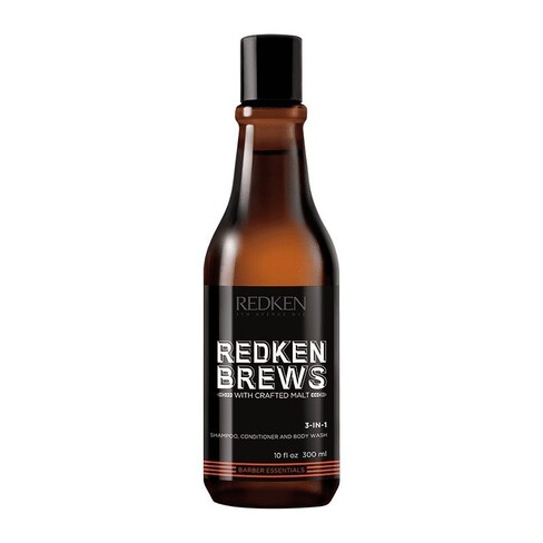 Redken - Redken Brews 3 em 1 Shampoo, Condicionador e Gel de Duche 