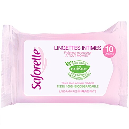 Saforelle - Toalhitas Intimas Ultra Suaves para Higiene Intima 