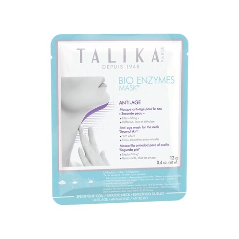 Talika - Bio Enzymes Máscara de Tecido Anti-Idade para Pescoço