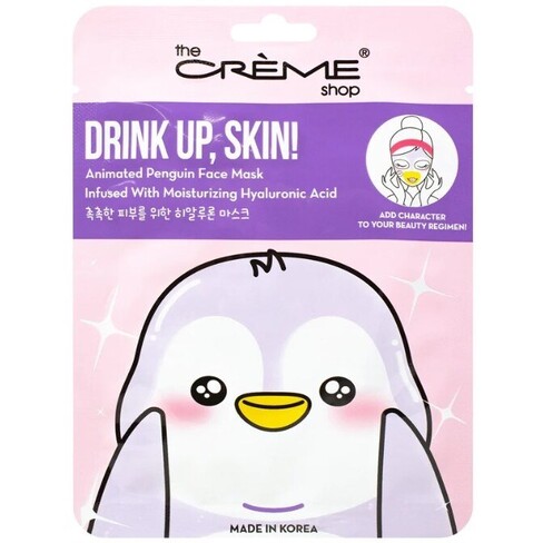 The Creme Shop - Buvez, peau ! Masque facial animé de pingouin