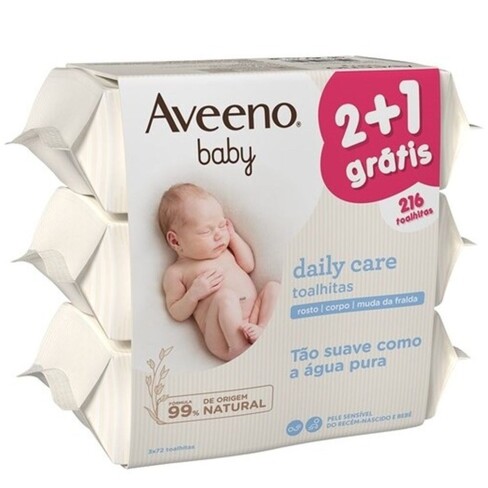 Aveeno - Baby Toalhitas de Limpeza para Bebé 3x72 un