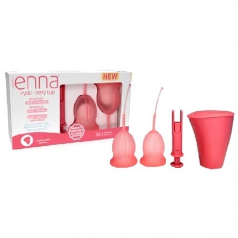 Enna - 2 Copos Menstruais + Aplicador + Esterilizador e Caixa de Transporte