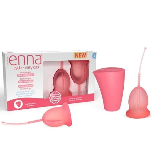 Enna - 2 Copos Menstruais + Esterilizador e Caixa de Transporte