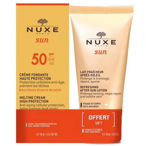 Nuxe - Sun Summer Set: Creme Rosto SPF50 + Leite Pós-Solar 50 mL