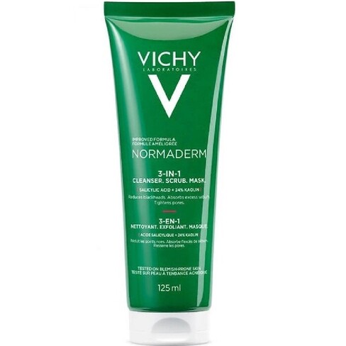 Vichy - Normaderm 3 em 1 Esfoliante Creme de Limpeza e Máscara Purificante