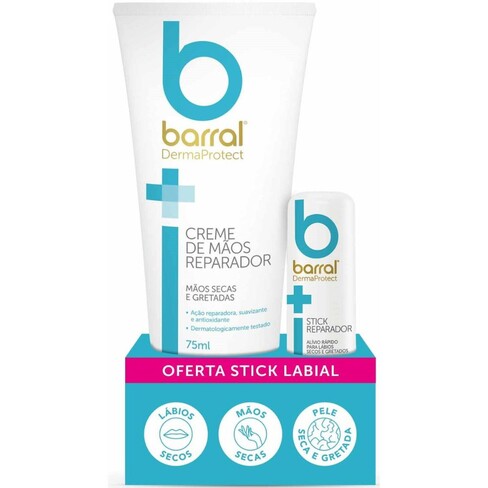 Barral - Dermaprotect Hand Cream 75 mL + Reparative Lipstick 4,8g