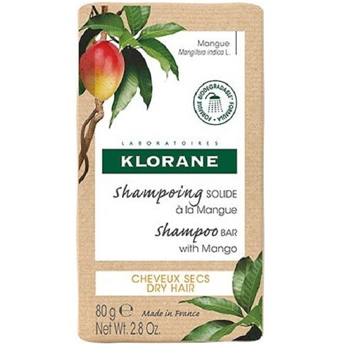 Klorane - Mango Bio Dry and Damaged Hair Shampoo Bar 