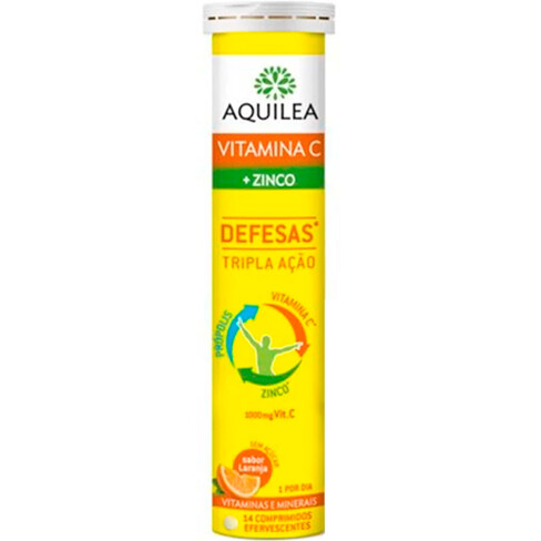 Aquilea - Vitamina C + Zinco Sabor Laranja 