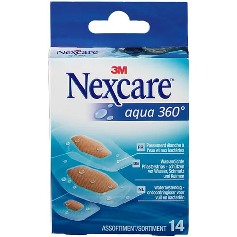 Nexcare - Aqua 360 Maxi Pensos Sortidos 3 Tamanhos 