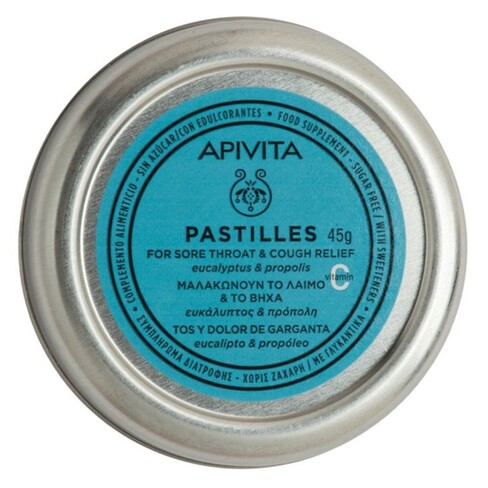 Apivita - Eucalyptus & Propolis Tablets for Throat Relief 